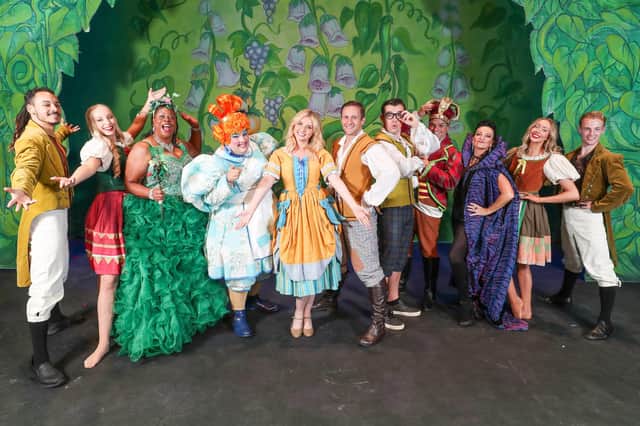Launch of the Kings Theatre panto, Jack and the Beanstalk. From third on the left: Marlene Little Hill, Jack Edwards, Amy Hart, Sean Smith, James Percy, Peter McCrohon and Julia Worsley.
Picture: Stuart Martin (220421-7042)