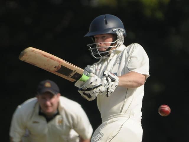 Mike Hallett top-scored with 82 at the top of the Hayling order. Picture: Mick Young