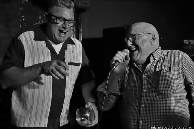 Chris Abbott (right) with Mark Ballard, his friend and co-promoter. Picture by MichelePaul Photography.