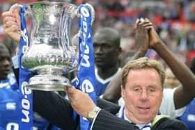 Harry Redknapp celebrates winning the FA Cup with Pompey in May 2008. Picture: Steve Reid