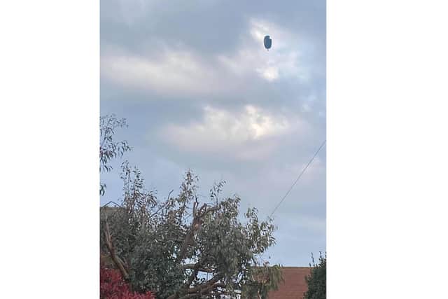 John Gledhill spotted the Grenade as it soared above the Daedalus airfield site. Photo: Facebook/John Gledhill