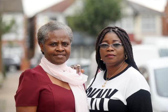 Parent Maria Oyegbile, 56, from Portsmouth and Cllr Yinka Adeniran have raised concerns over the cost of branded school uniforms.
Picture: Sarah Standing (141022-1387)