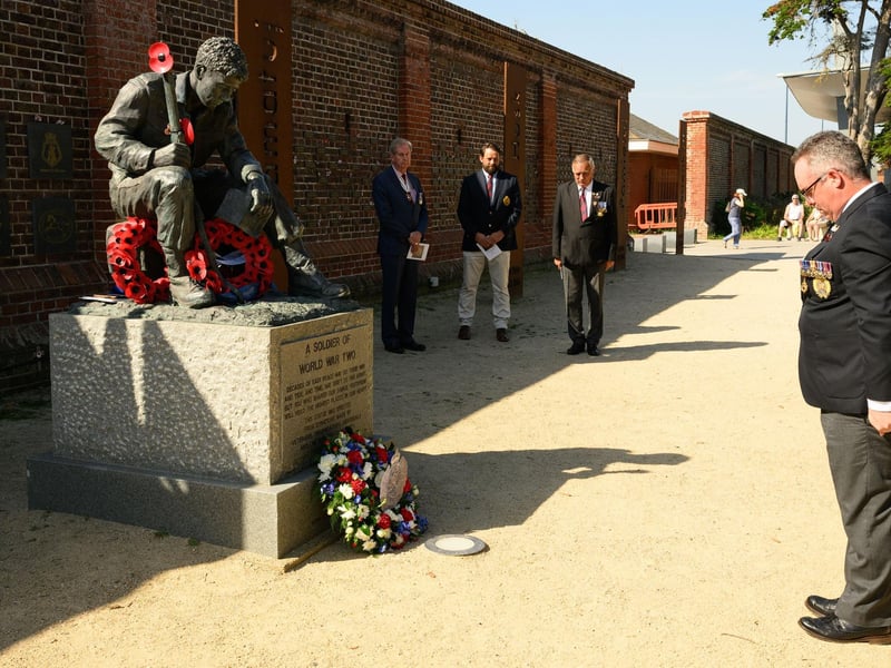 Pictured is: A wreath was also laid.
Picture: Keith Woodland (090921-44)