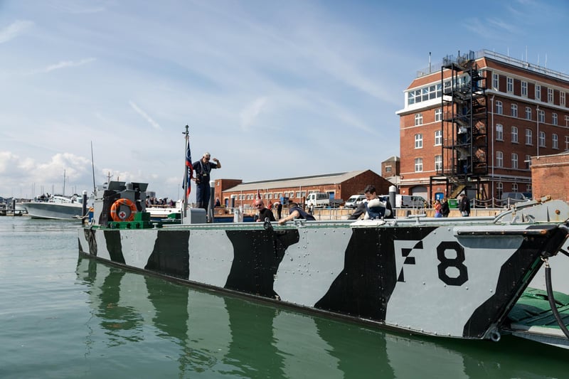 Visiting the Landing Craft F8, used in the Falklands Conflict. Picture: Mike Cooter (08042023)