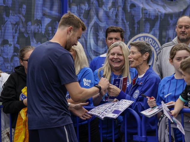 Will Norris spends time with the fans before kick-off.
