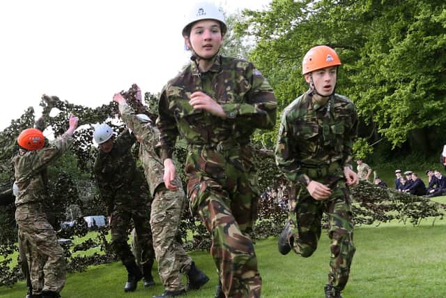 Modern members of the CCF training at Hilsea, 2019. Picture: Portsmouth Grammar School archive.