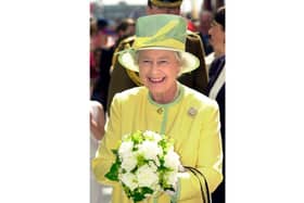 Queen Elizabeth II visits Gunwharf Quays in June 2002 as part of her Golden Jubilee tour of the country Picture: Paul Jacobs