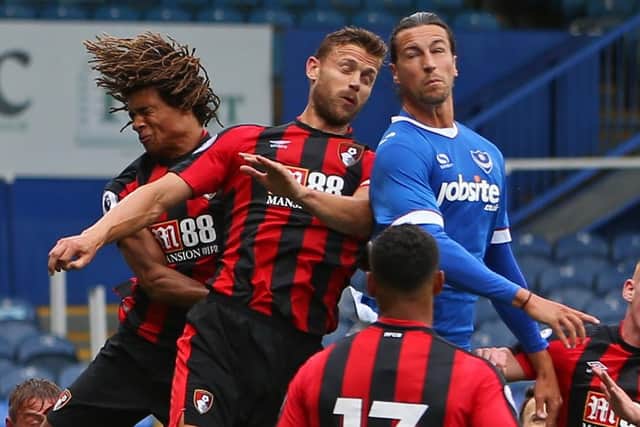 Christian Burgess in pre-season action against Bournemouth in 2017. PictureL Shaun Boggust