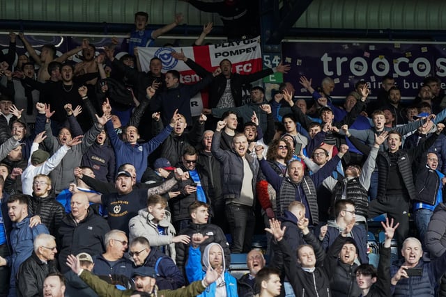 The travelling Pompey fans were in good voice throughout their trip to Wycombe's Adams Park.