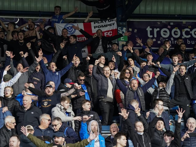 The travelling Pompey fans were in good voice throughout their trip to Wycombe's Adams Park.