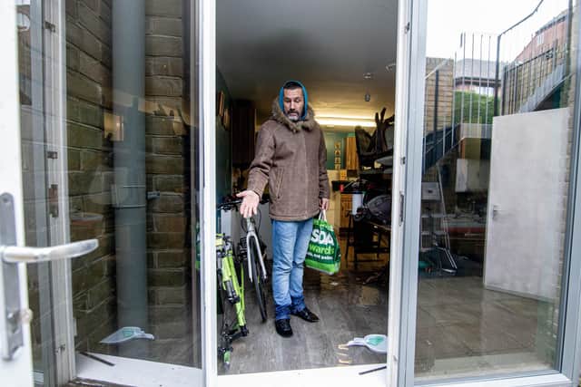 David James at his flooded home in Locke Terrace, Gosport.

Picture: Habibur Rahman