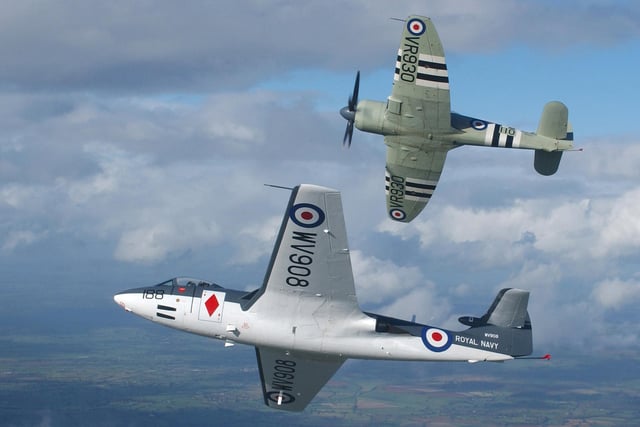 Portsmouth Navy Days 2010. RNHF Seahawk, which will be flown at Meet Your Navy, alongside the Sea Fury.