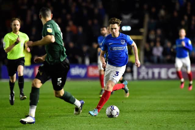 Denver Hume hasn't featured for Pompey since their trip to Plymouth in March - five months ago. Picture: Graham Hunt/ProSportsImages