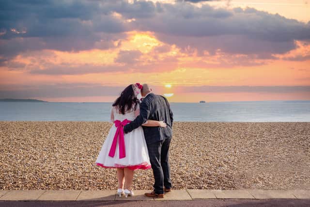 Victoria and Cameron Jones celebrate their Southsea wedding. Picture: Carla Mortimer Photography