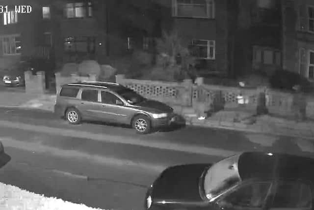 A group approaching Hannah Ramsay's Volvo before the attack took place at 2.08am on Wednesday, March 2020.
