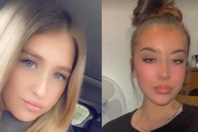 Ella McGarry (left) and Kayleigh Wheeler are missing. Picture: Sussex Police