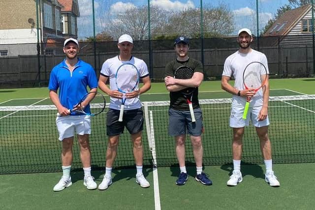 Lee men (v Avenue). From left - Tom Chattell, Dan Eldred, Oli Brind, Chris Cunningham