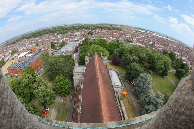 Views of the city from the church tower.

Picture: Stuart Martin (220421-7042)