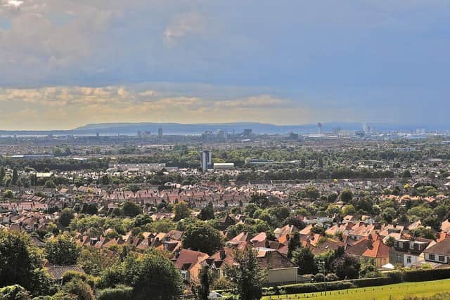 The Portsmouth North constituency, seen from Portsdown Hill