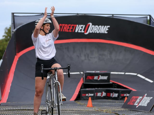 In July Southsea Common was adorned with a street velodrome circuit to mimic an Olympic style track. Pro cyclist Jess Watts was in attendance for the pop-up event. 

Picture: Chris Moorhouse