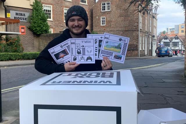 Hector Sherlock, a prize winner in the York Box Hunt