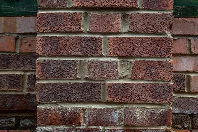 An example of the poor brickwork carried out at the home of Tim King. Picture: Mike Cooter (151022)