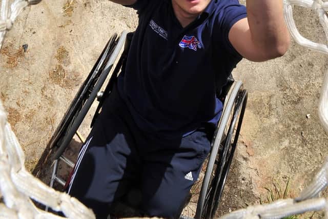 At the age of 17, TJ Yates was selected for England's wheelchair basketball team at the Junior European Championships in Turkey. Picture: Allan Hutchings