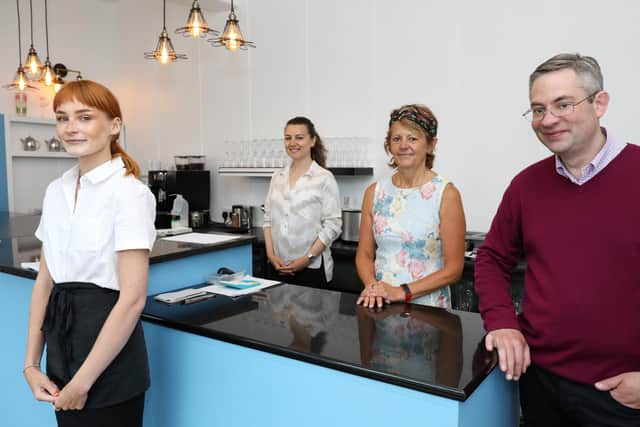 Staff at Minnies, Marmion Rd, Southsea, opened on 'Super Saturday' following the easing of Covid-19 restrictions
Picture: Chris Moorhouse (040720-03)