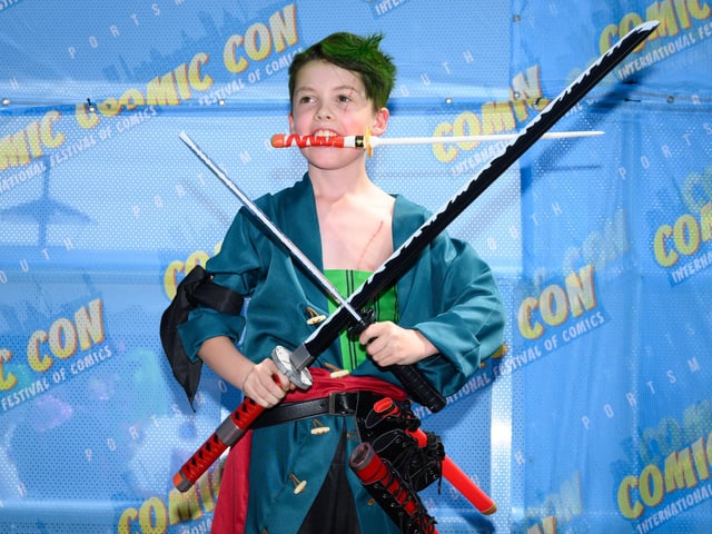 Pictured is: The Children's best dressed Comic Con character competition. Picture: Keith Woodland (110521-256)