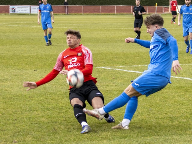 Fareham's Josh Benfield tries to block a Christchurch pass. Picture by Ken Walker