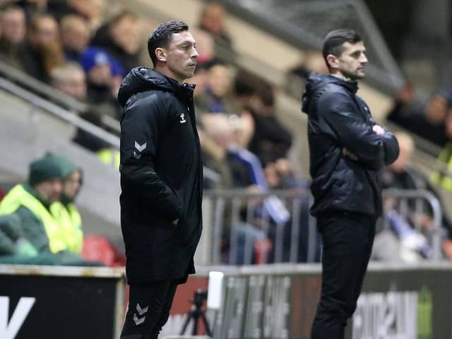 Scott Brown and John Mousinho last night.