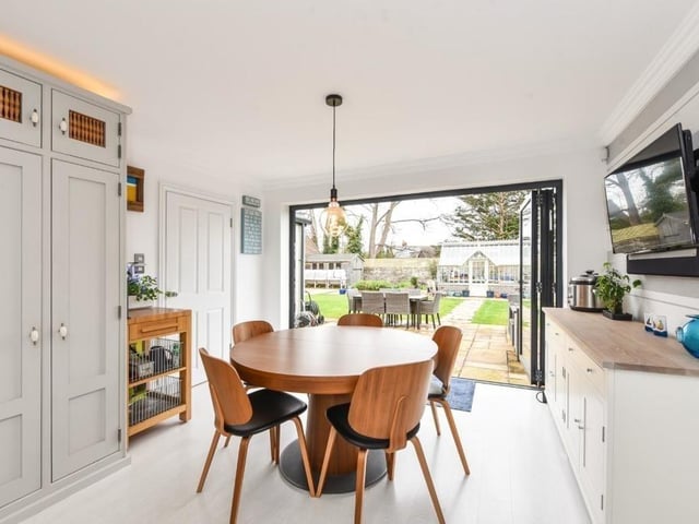 This five bedroom house in Hollow Lane, Hayling Island, is on the market at a guide price of £1.3m. It is listed by Bernards Estate and Lettings Agents, Waterlooville Office.