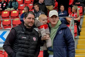 Ronan Curtis is back in Ireland - here's he is watching former side Derry City on Friday.