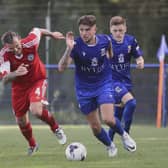 Captain James Cowan got the winner for Baffins Milton Rovers at Hamble. Picture: Simon Hill Photography
