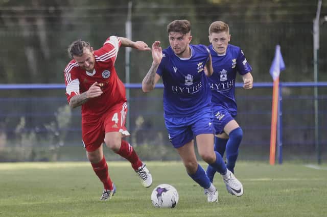 Captain James Cowan got the winner for Baffins Milton Rovers at Hamble. Picture: Simon Hill Photography