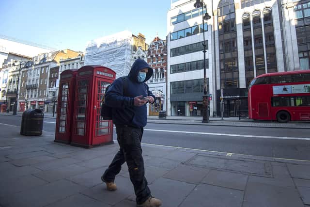 A man wearing a protective face mask. Picture: Victoria Jones/PA Wire