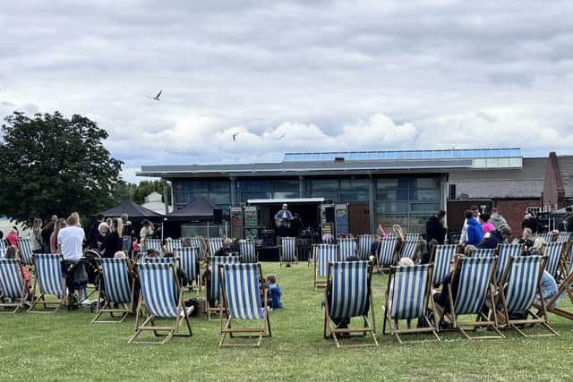 Lennon Taylor performing at St Vincent College's Summer Fest