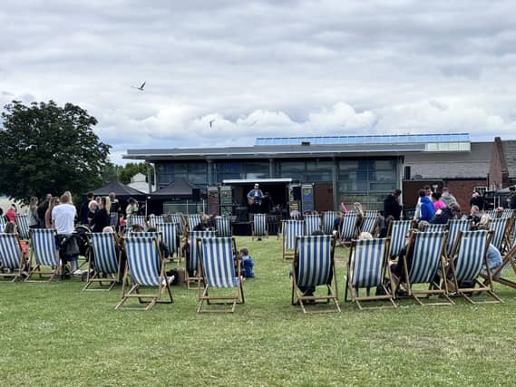 Lennon Taylor performing at St Vincent College's Summer Fest
