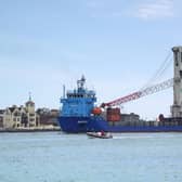 The £3m crane, which was constructed in the Netherlands, is owned by Portsmouth City Council and leased to Portico. Photo: Tony Weaver