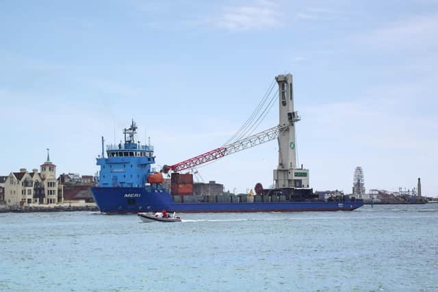 The £3m crane, which was constructed in the Netherlands, is owned by Portsmouth City Council and leased to Portico. Photo: Tony Weaver