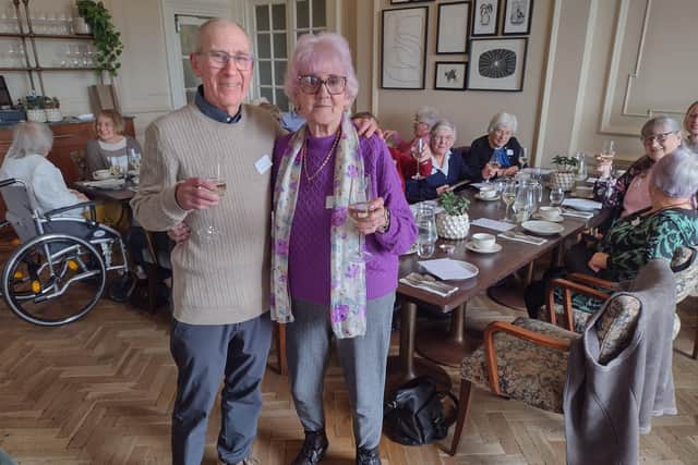 Derek and Thelma celebrate the life of Audree Trimmer
