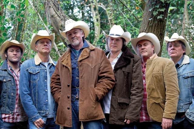Los Pacaminos with Paul Young, third from left