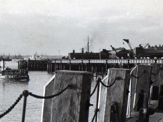 The Gosport Ferry loaded with sailors perhaps ready to go on week-end leave. Undated