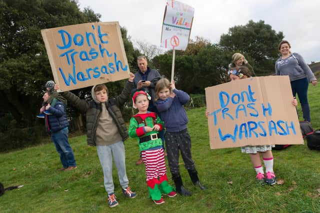 A group that started on Facebook called Save Warsash has been protesting against Fareham Borough Council's plans to build more than 800 homes in the area since 2017. Picture: Duncan Shepherd