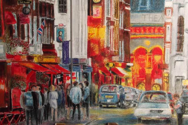 The Portsmouth and Hampshire Art Society will host its annual summer exhibition at Portsmouth Cathedral in August. Pictured: Street scene by Eileen Brooks