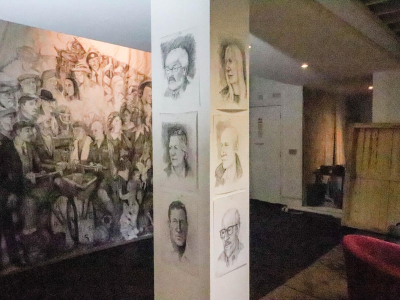 Various people of Portsmouth whom Pete has drawn in his studio