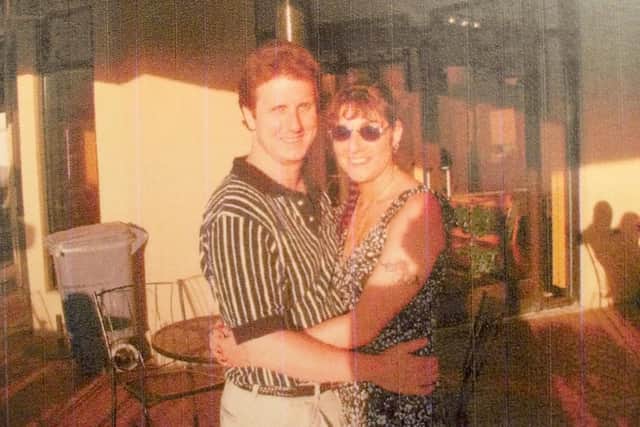 Pictured outside of Panera Bread during one of Shirley's brief visits in September 2004, just after complete release from custody.