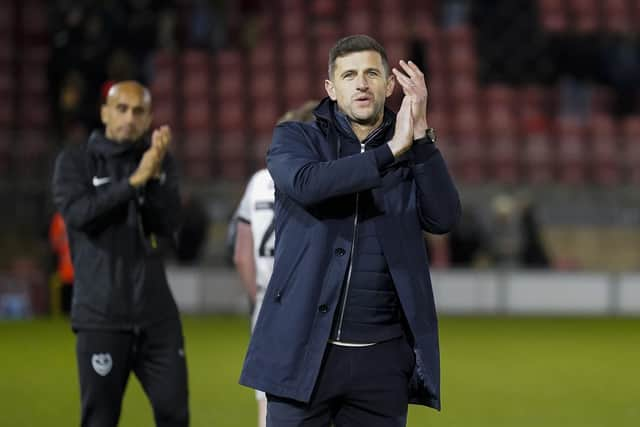 John Mousinho was involved with a bizarre incident with the fourth official during the 2-1 victory at Leyton Orient in the Bristol Street Motors Trophy. Picture: Jason Brown/ProSportsImages