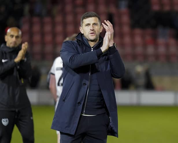 John Mousinho was involved with a bizarre incident with the fourth official during the 2-1 victory at Leyton Orient in the Bristol Street Motors Trophy. Picture: Jason Brown/ProSportsImages