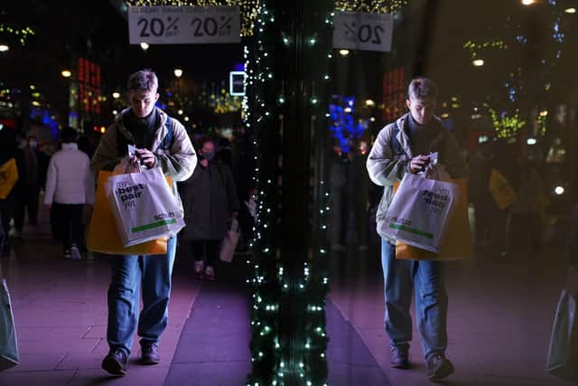 Christmas shoppers in Oxford Street, London. Picture: Kirsty O'ConnorPA Wire